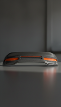 Carbon-fiber rear spoiler gloss black