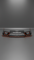 Carbon-fiber front splitter matte finish