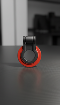 Performance tow hook with red accent anodized steel